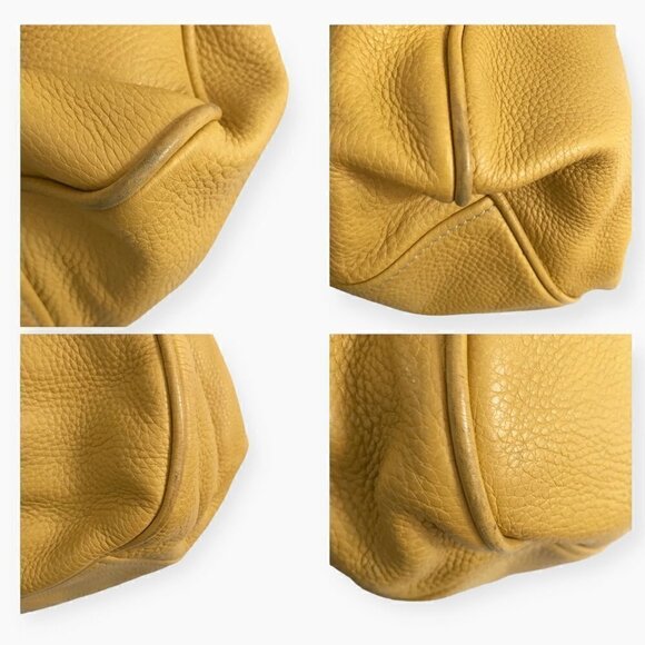 Prada yellow tumbled Daino‎ leather shoulder bag, Large - Picture 13 of 16